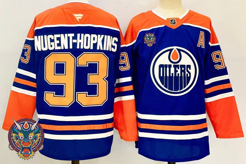 Men Edmonton Oilers #93 Nugent-Hopkins Blue Fanatics 2025 NHL Jersey style 7->edmonton oilers->NHL Jersey